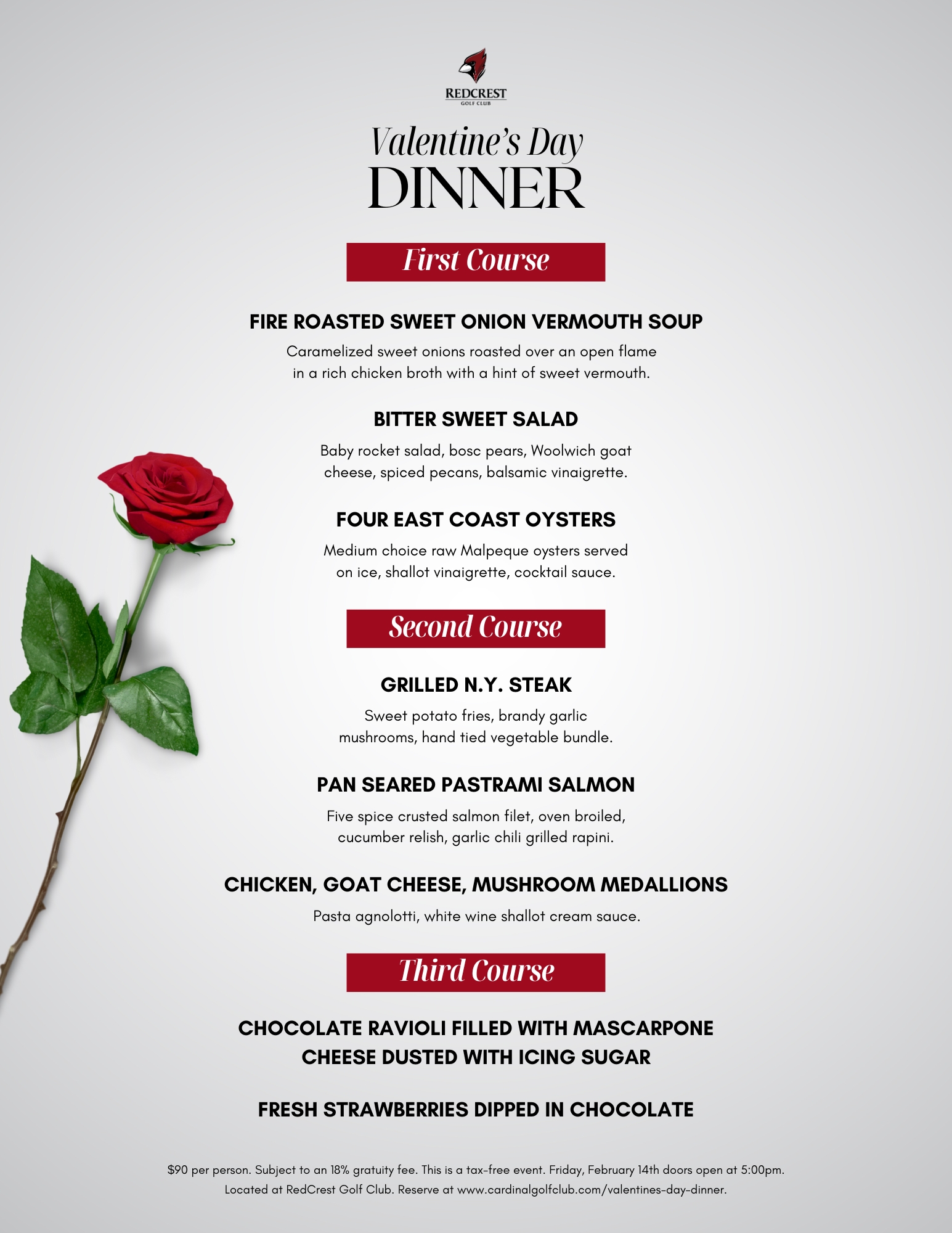 Valentine's Day Dinner event.